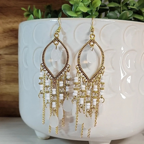 🔥LAST PAIR🔥 BOHO BEACH CHAIN TASSEL EARRINGS - Picture 5 of 7